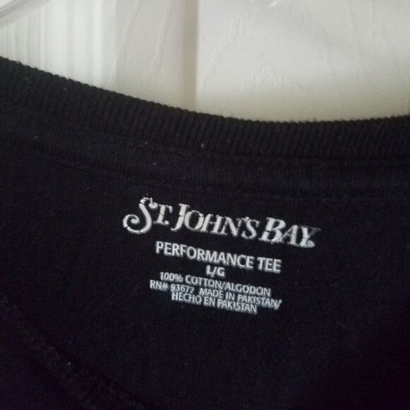 St John's Bay Long Sleeve Black Jerseys Size Large NWOT - Picture 3 of 5